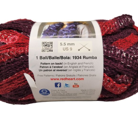 Red Heart Boutique Sashay Tango and Mambo 100 Gram 30 Yards Each - Picture 2 of 6